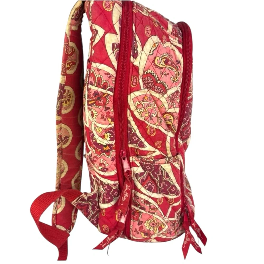 Vera Bradley Vintage Rosie Posies Campus Laptop Backpack Retired Quilted